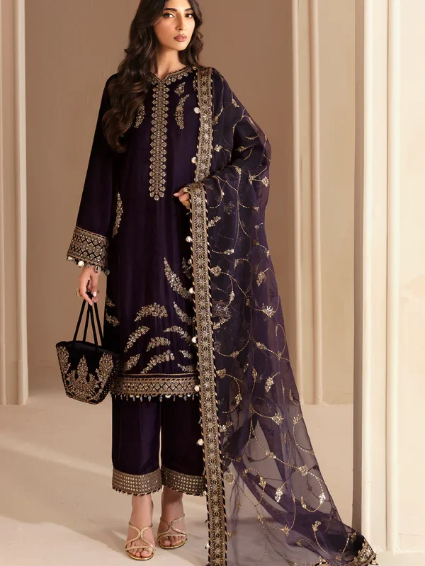 Luxury Velvet Formal dress by Jazmin uk