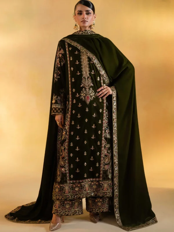 Embroidered Velvet dress by MNM