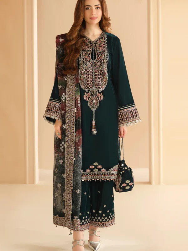 Luxury Velvet Formal dress by Jazmin uk