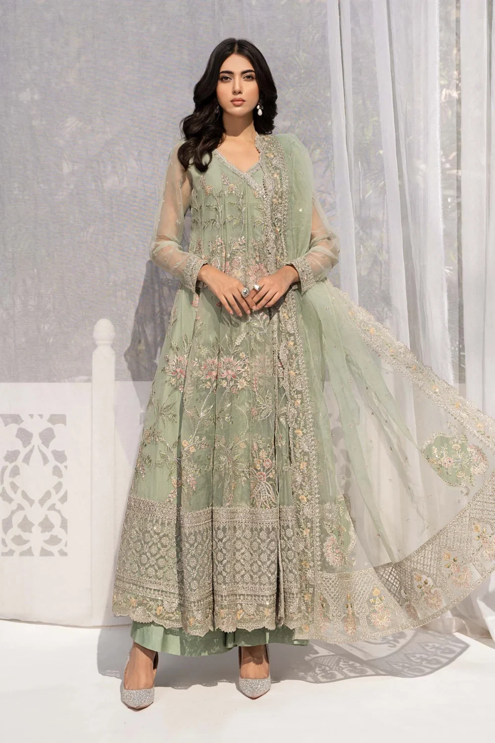 3 Piece Embroidered Organza Suit | SF-EF24-19