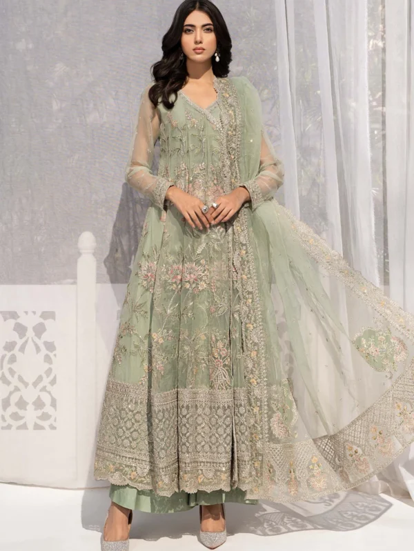 3 Piece Embroidered Organza Suit | SF-EF24-19