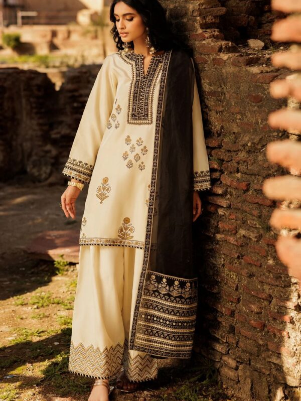 3-PC Embroidered Raw-Silk Suit CMA-5-24