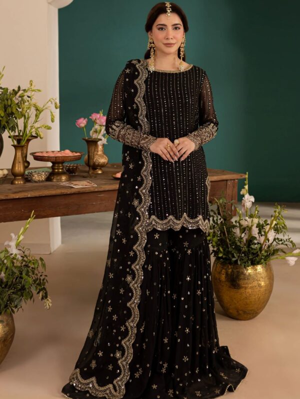 Kefi Black 3Pc - Embroidered Luxe Pret