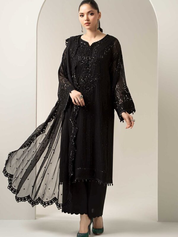 3 Piece Embroidered Chiffon Suit | SF-EA25-03