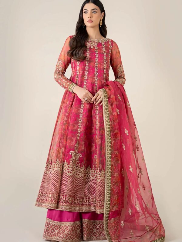 3 Piece Embroidered Organza Suit | SF-EF25-03