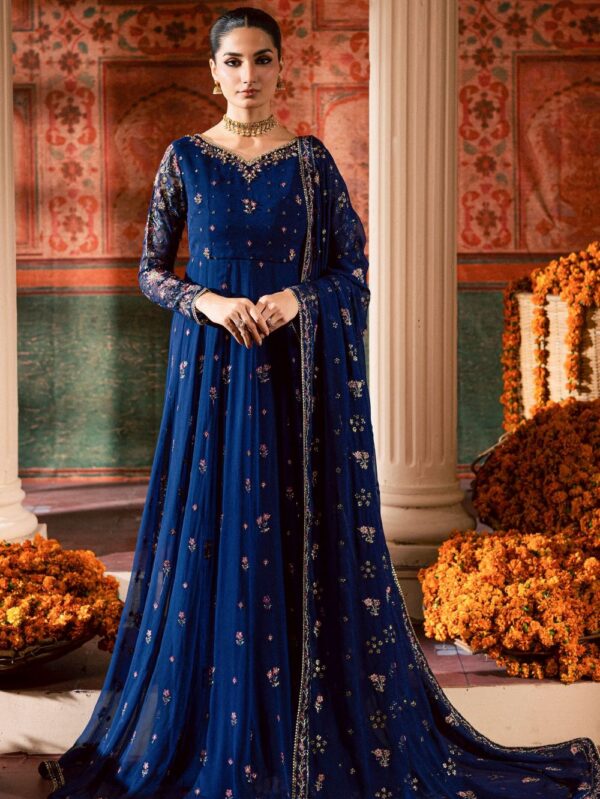 Earliblue 3Pc - Chiffon Wedding Frock