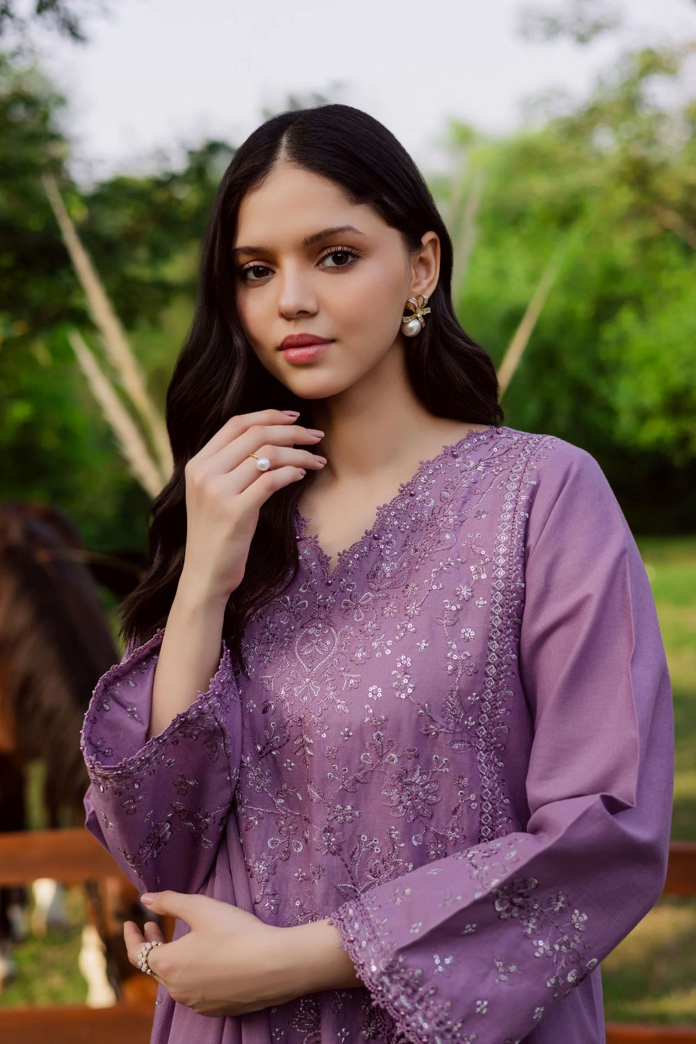 Batik | Raeven 3Pc - Embroidered Khaddar Dress | Ready to wear - Image 3