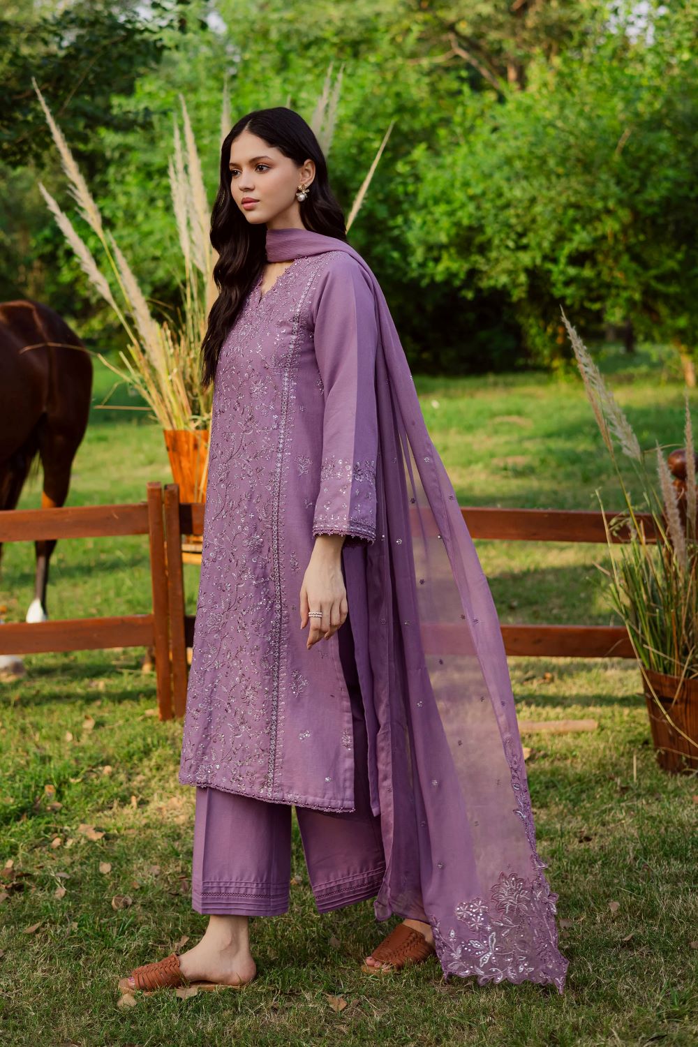 Batik | Raeven 3Pc - Embroidered Khaddar Dress | Ready to wear - Image 5