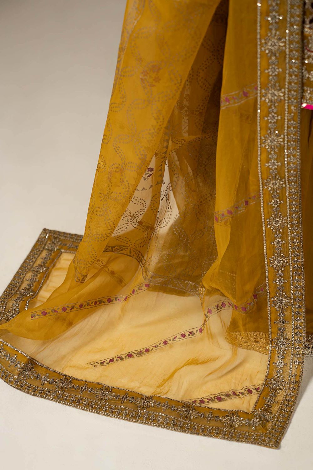 Maria.B | 3 Piece Embroidered Raw Silk Suit | SF-W25-30 | Ready to wear - Image 7