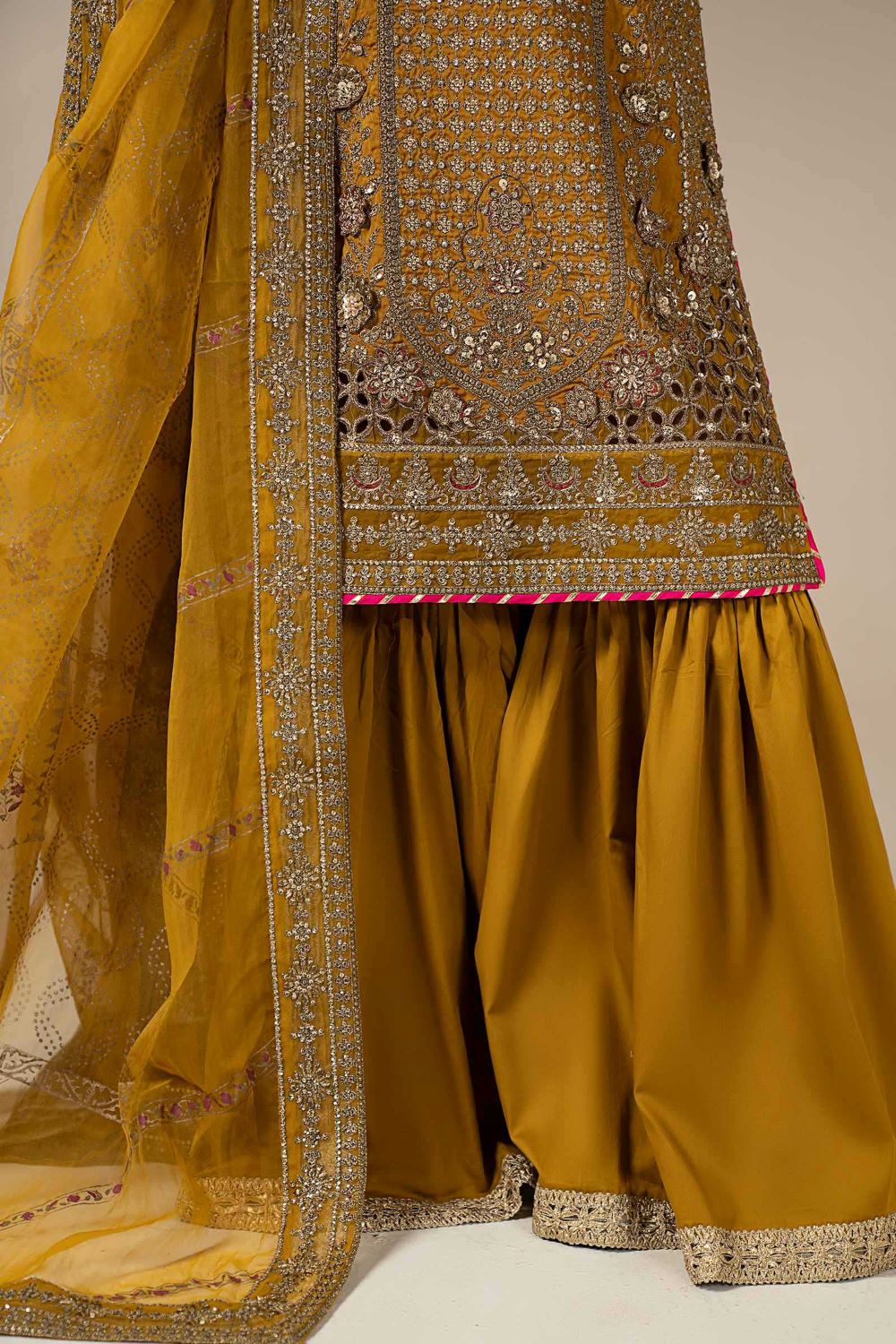 Maria.B | 3 Piece Embroidered Raw Silk Suit | SF-W25-30 | Ready to wear - Image 8