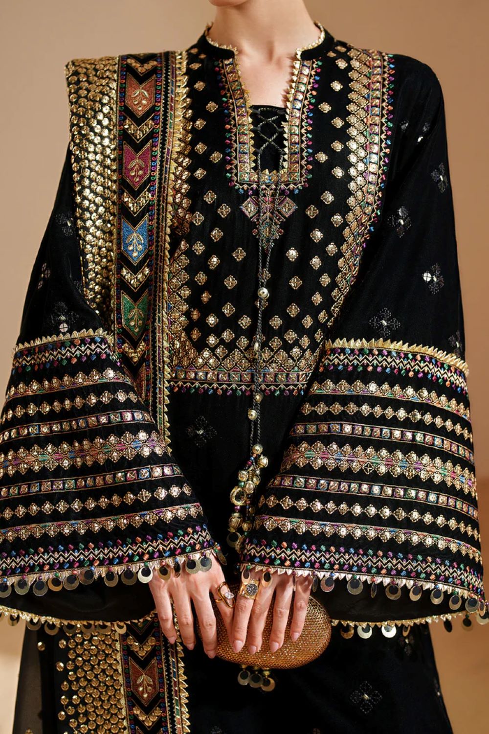 Jazmin | Embroidered Velvet Formal VVF D-5 | Ready To Wear - Image 2