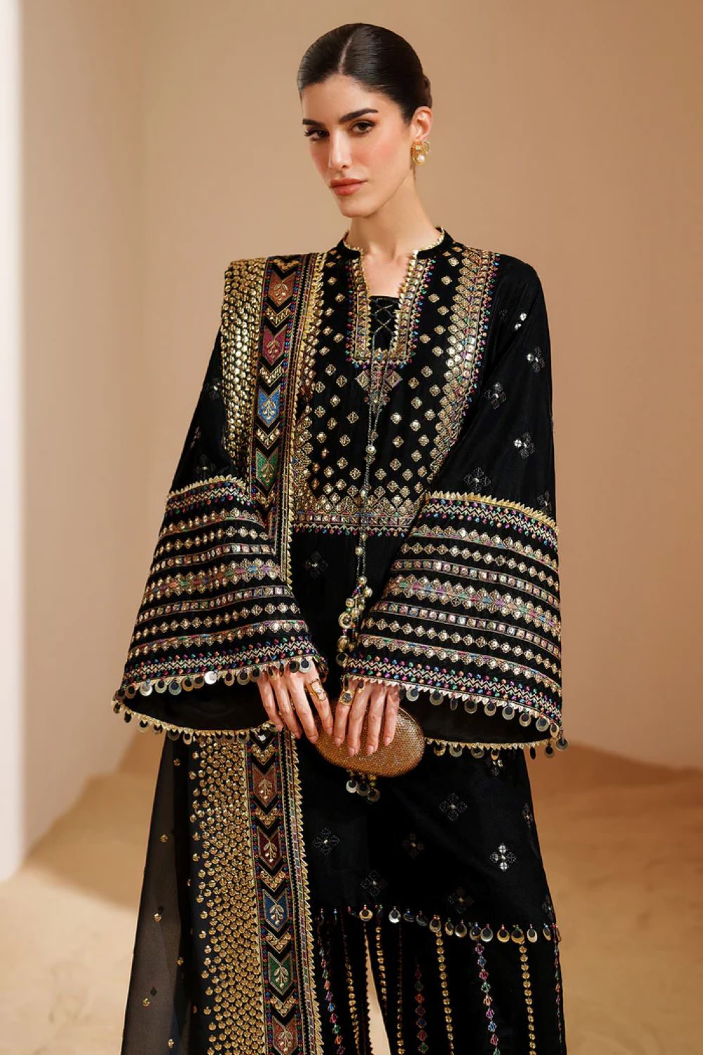 Jazmin | Embroidered Velvet Formal VVF D-5 | Ready To Wear - Image 3