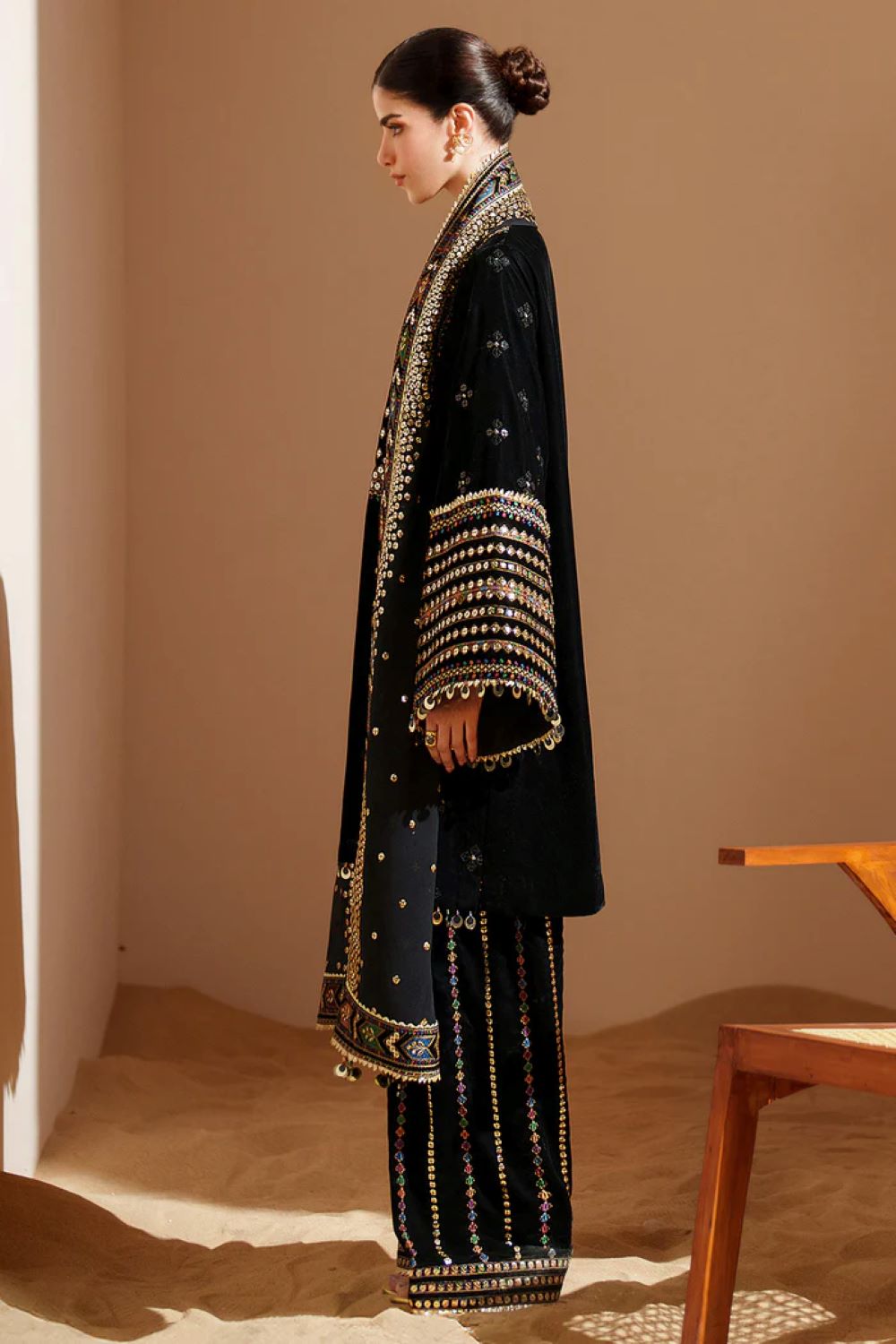 Jazmin | Embroidered Velvet Formal VVF D-5 | Ready To Wear - Image 13