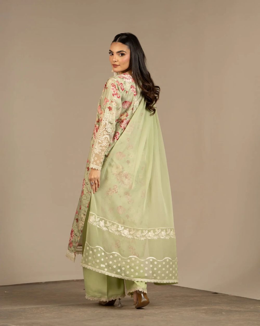 ShaPosh | Imported Silk 3PC | 2301-AF-SLK-PST | Ready to wear - Image 7