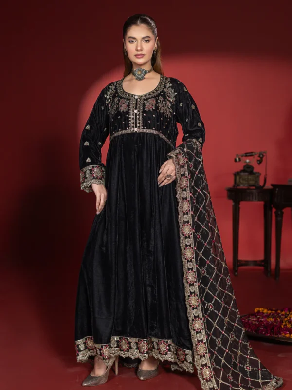 Luxury Pakistani embroidered dress HAMSINI - WV05