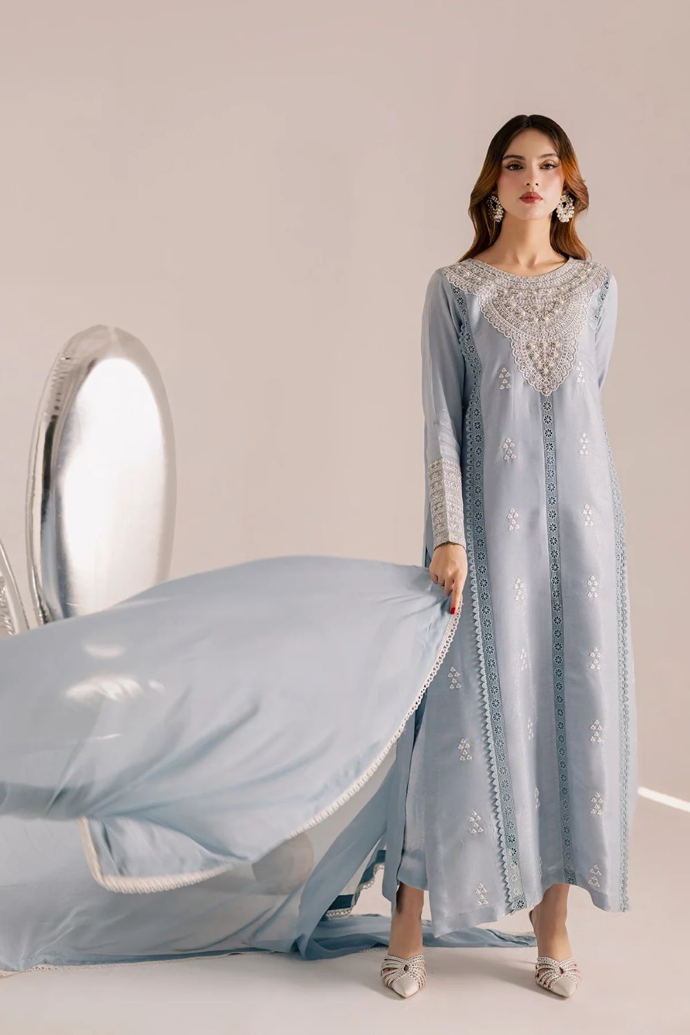 Vanya | Premium Silk/Chiffon 3pc Set - RE-25 | Ready to wear - Image 2