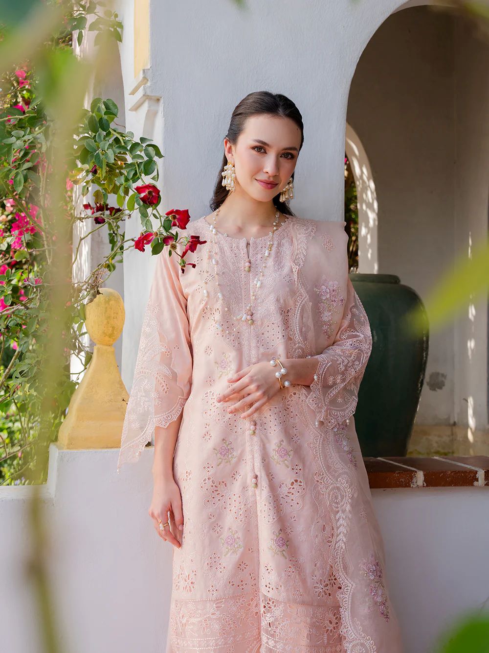ALLY'S | Jacquard chikankari Kurta Set | AL-1118 ALLOPY | Ready to wear - Image 2