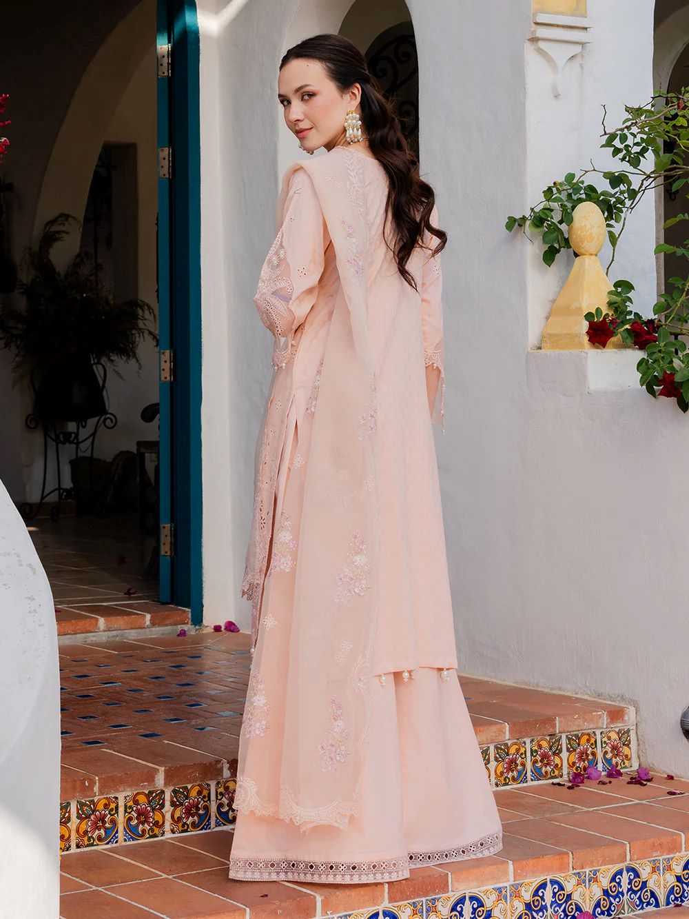 ALLY'S | Jacquard chikankari Kurta Set | AL-1118 ALLOPY | Ready to wear - Image 4