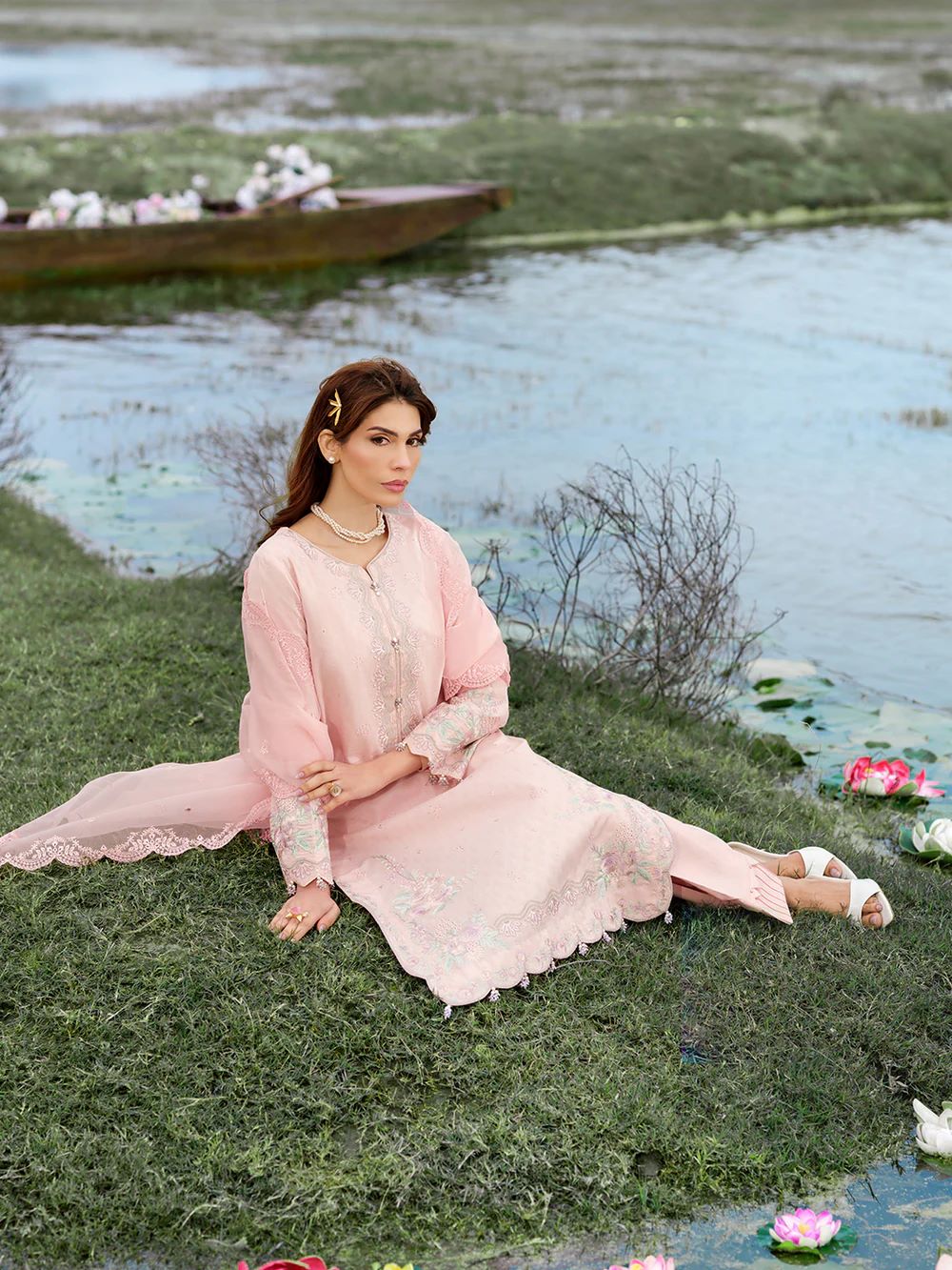 ALLY'S | Jacquard Kurta Set | AL-1170 POLENE | Ready to wear - Image 3