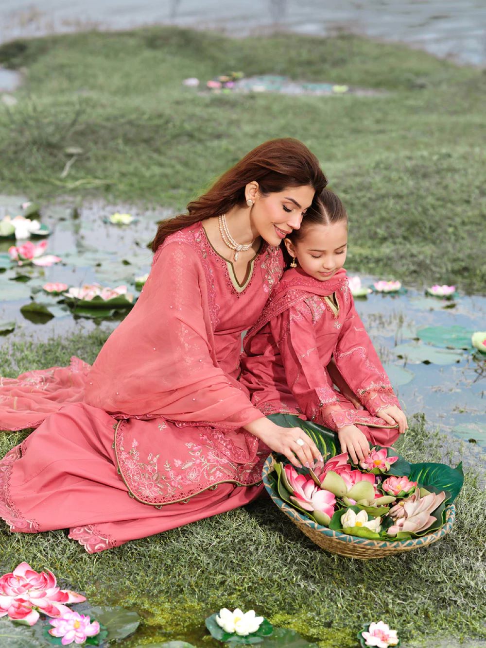 ALLY'S | Jacquard Kurta Set | AL-1171 PINKI | Ready to wear - Image 7