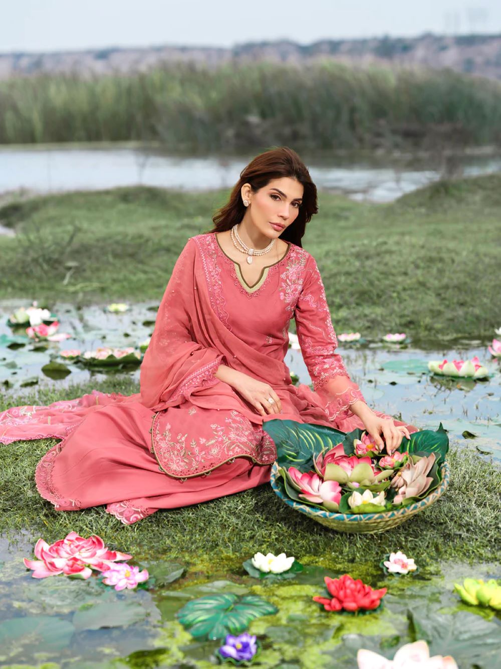ALLY'S | Jacquard Kurta Set | AL-1171 PINKI | Ready to wear - Image 6