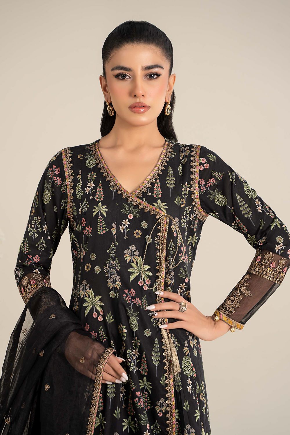 Maria.B |3 Piece Embroidered Lawn Suit | DW-EF25-26R1 | Ready to wear - Image 4