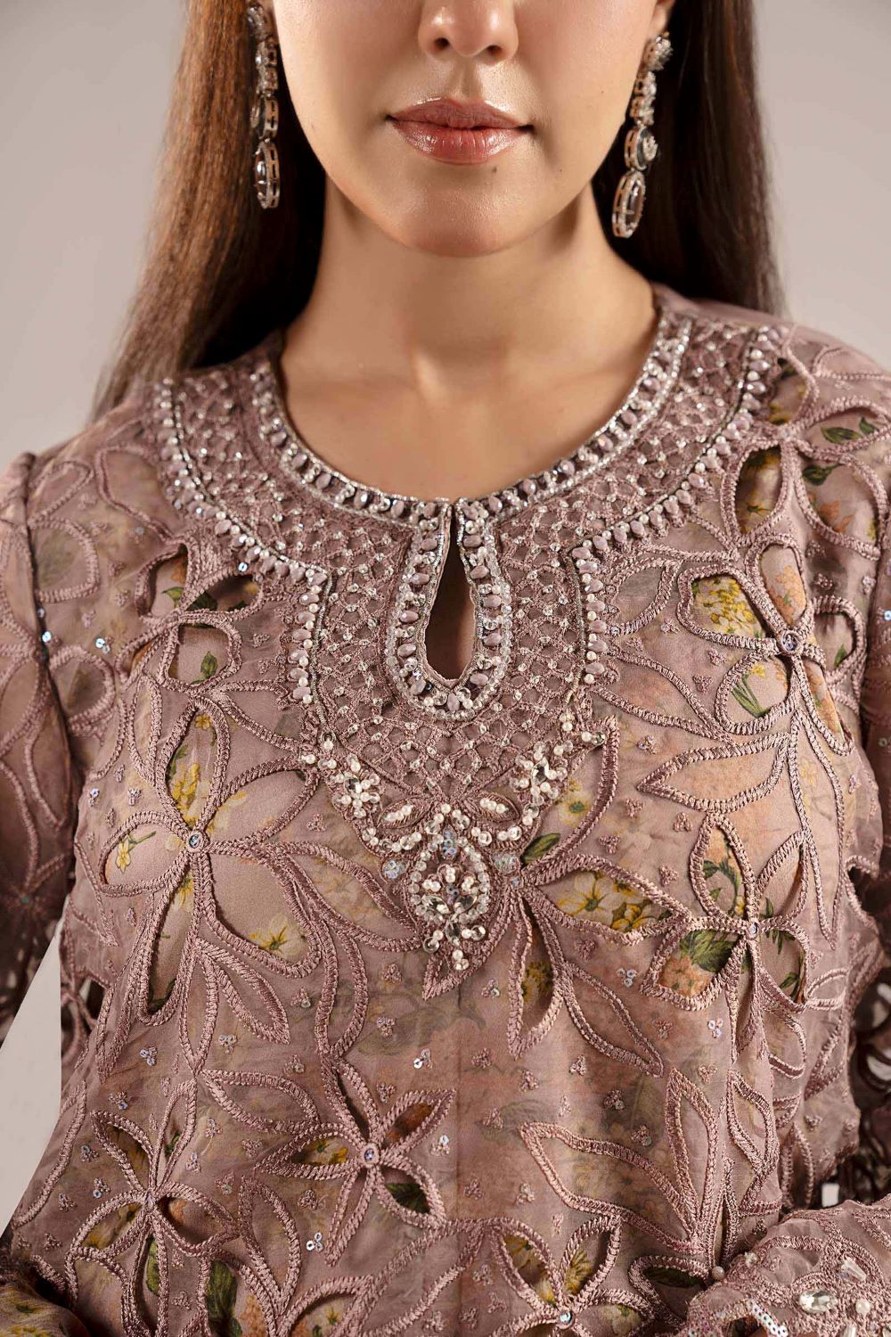 Maria.B | 3 Piece Embroidered Organza Suit | SF-EF26-03 | Ready to wear - Image 4