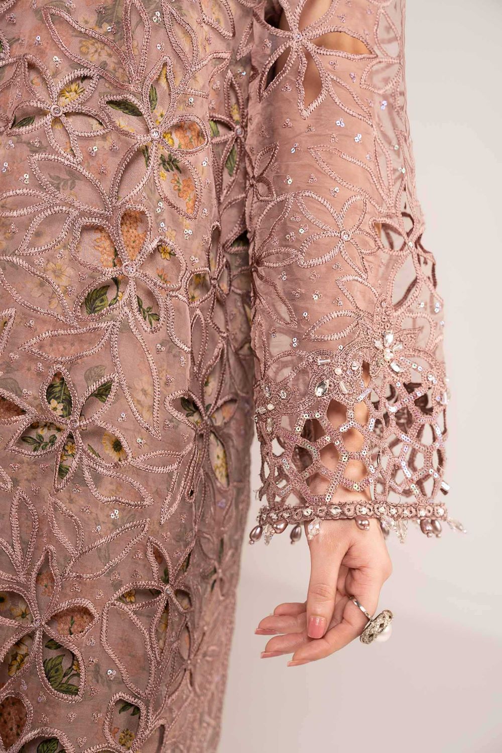 Maria.B | 3 Piece Embroidered Organza Suit | SF-EF26-03 | Ready to wear - Image 5