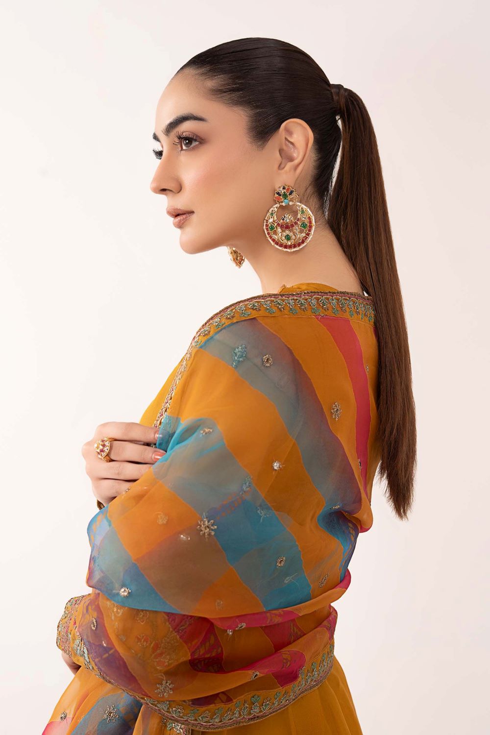 Maria.B | 3 Piece Embroidered Organza Suit | SF-EF26-08 | Ready to wear - Image 3