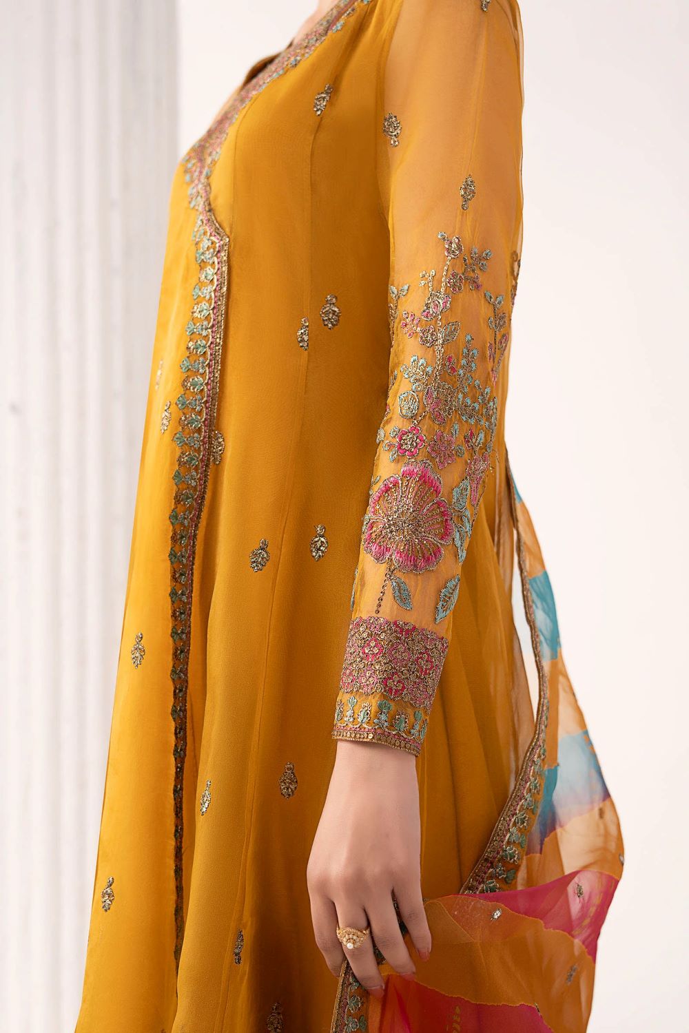 Maria.B | 3 Piece Embroidered Organza Suit | SF-EF26-08 | Ready to wear - Image 5