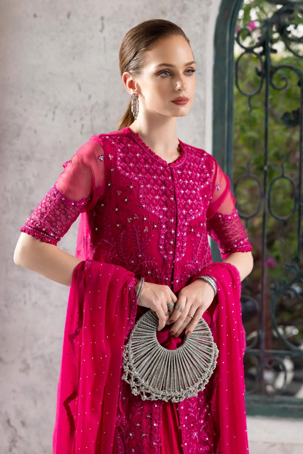 Maria.B | 3 Piece Embroidered Organza Suit | SF-EF26-53 | Ready to wear - Image 2