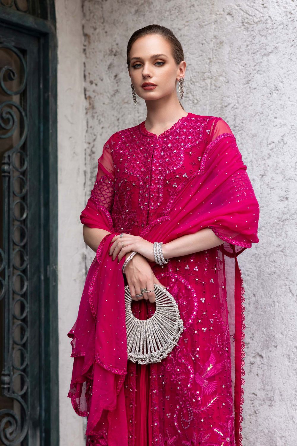 Maria.B | 3 Piece Embroidered Organza Suit | SF-EF26-53 | Ready to wear - Image 4