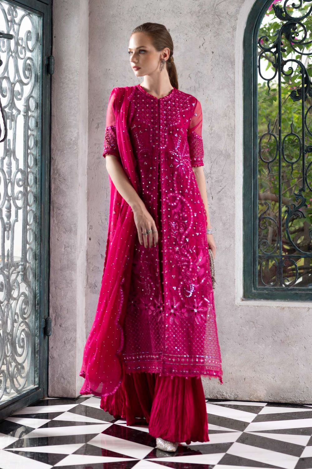 Maria.B | 3 Piece Embroidered Organza Suit | SF-EF26-53 | Ready to wear - Image 5