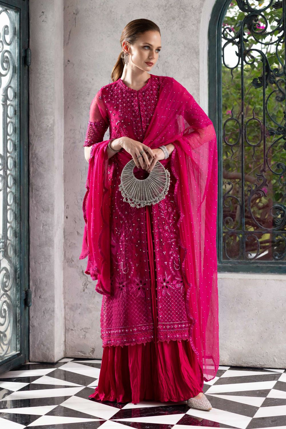Maria.B | 3 Piece Embroidered Organza Suit | SF-EF26-53 | Ready to wear - Image 6