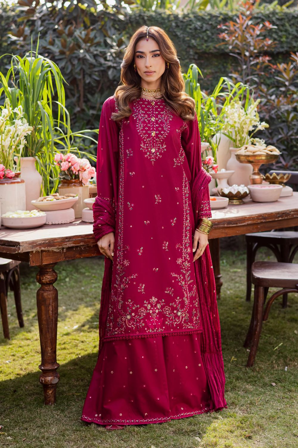 Batik | Ursula 3Pc - Festive Luxe Pret | Ready to wear - Image 4