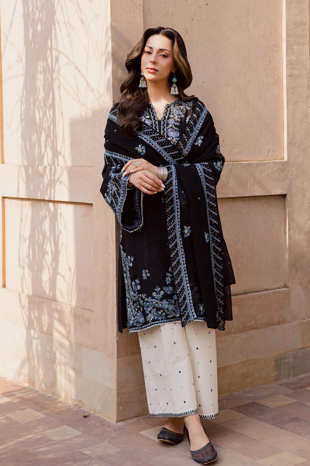 Batik | Black Iris 3Pc - Festive Luxe Pret | Ready to wear - Image 5