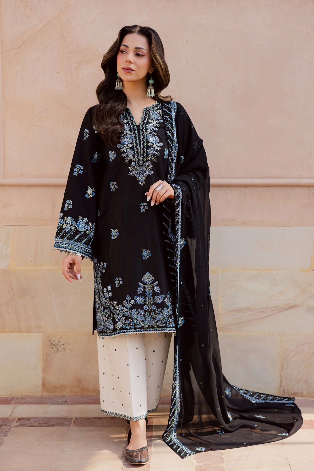Batik | Black Iris 3Pc - Festive Luxe Pret | Ready to wear - Image 6