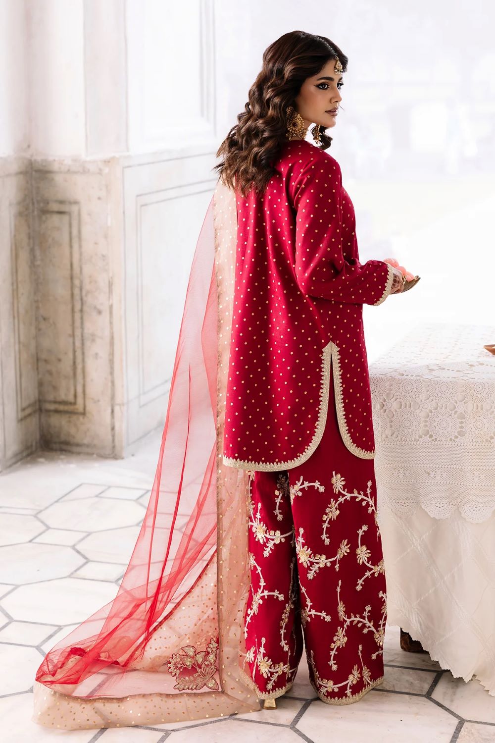 Charizma | 3-PC Embroidered Raw-Silk Suit CMA-6-353 | Ready To Wear - Image 4