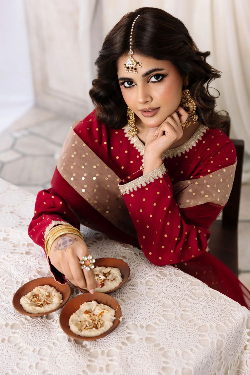 Charizma | 3-PC Embroidered Raw-Silk Suit CMA-6-353 | Ready To Wear - Image 6