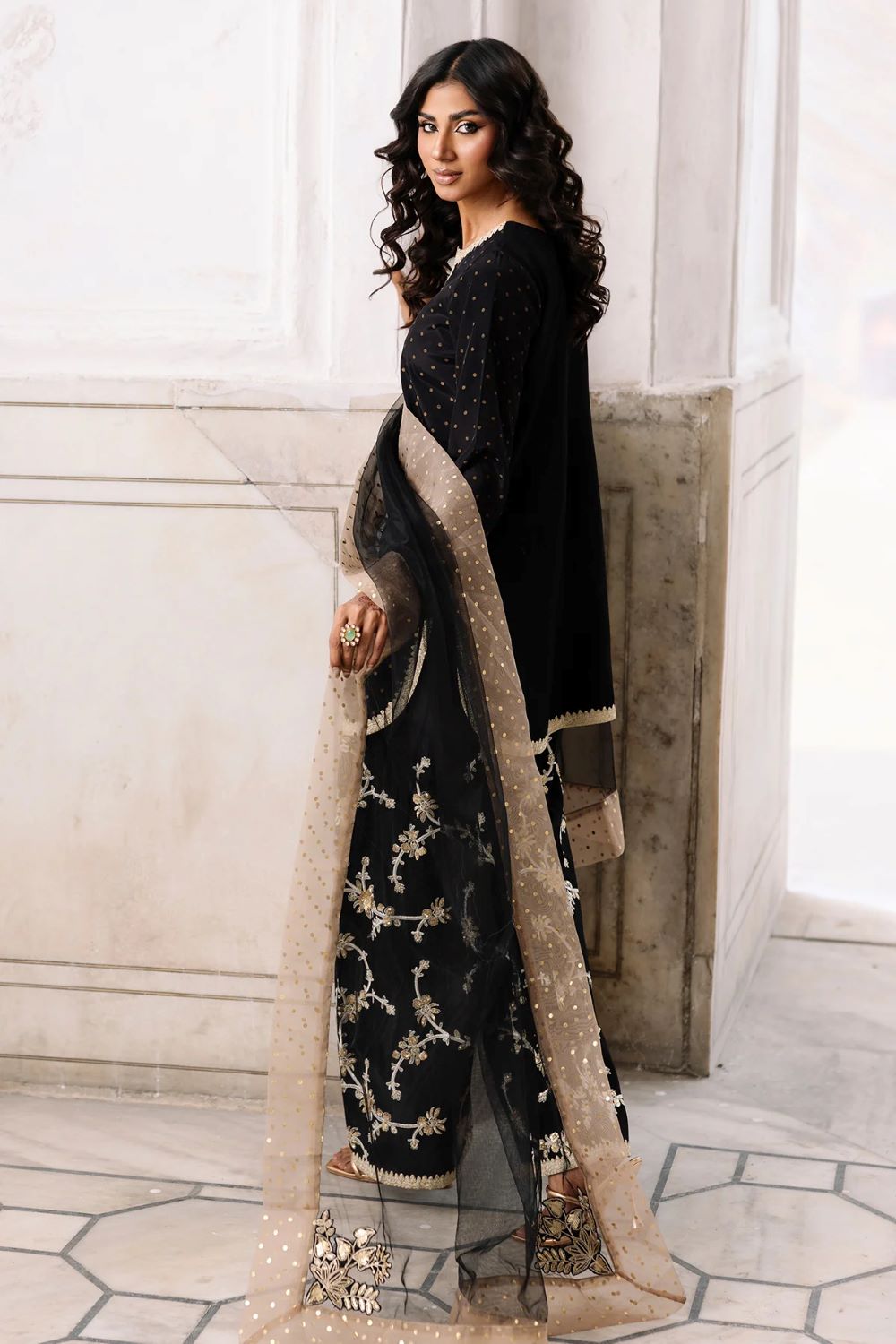 Charizma | 3-PC Embroidered Raw-Silk Suit CMA-6-351 | Ready To Wear - Image 3