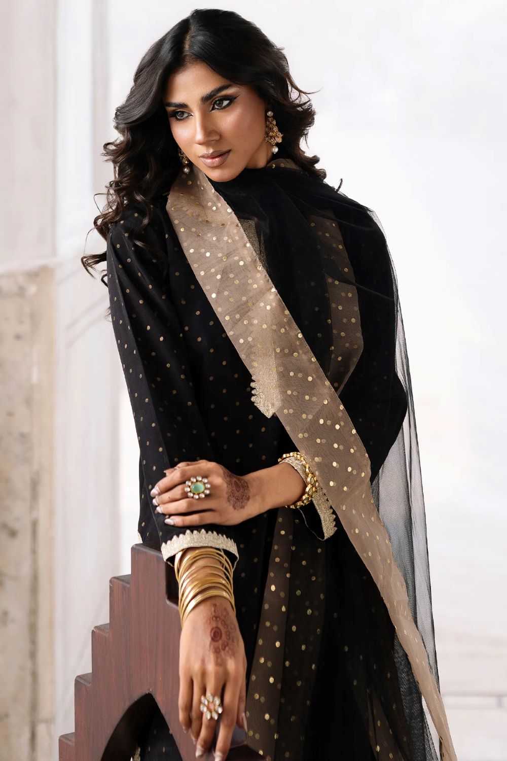 Charizma | 3-PC Embroidered Raw-Silk Suit CMA-6-351 | Ready To Wear - Image 5
