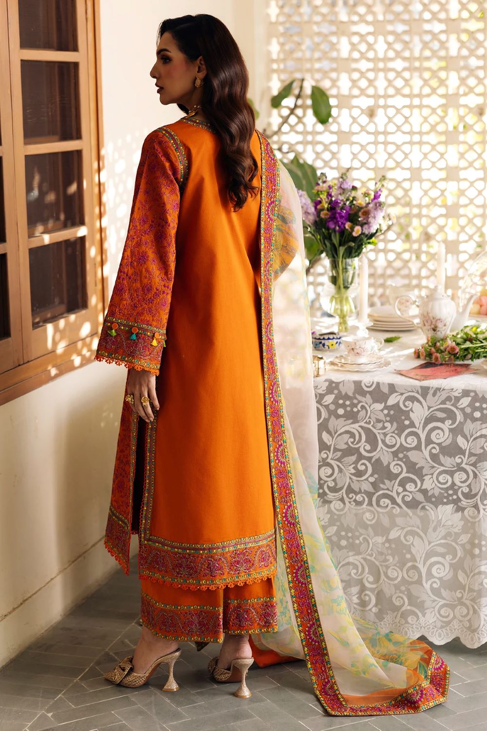 Charizma | 3-PC Embroidered Lawn Collection ED6-03 | Ready To Wear - Image 5