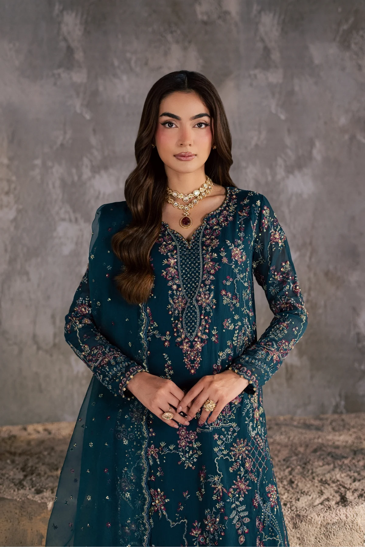 Batik | Nazish 3Pc - Festive Luxe Pret | Ready to wear - Image 4